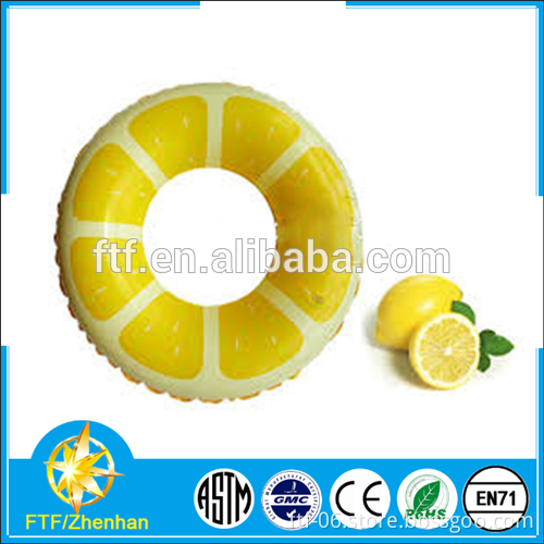 top selling fruit colorful yellow lemon adult child swimming rings